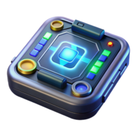 vibrant creative Sci-fi data pad, touchscreen interface, holographic display original png