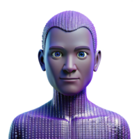 wonderful artistic A stream of binary code forming a human face, digital glitch art style, high contrast lighting professional png