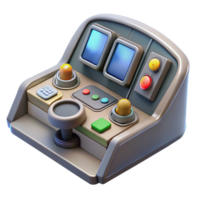 impressive rustic Spaceship cockpit control panel, complex buttons and displays 4K png