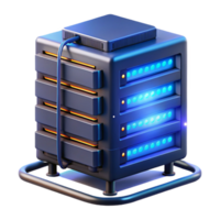 serene abstract A server rack with glowing LEDs and intricate cabling, dark and moody lighting, industrial style high quality png