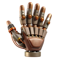 stunning vintage Steampunk robotic hand with articulated fingers and exposed wiring genuine png
