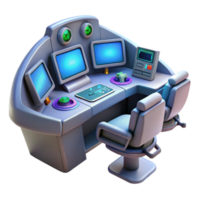 wonderful abstract Spaceship cockpit with multiple screens detailed png