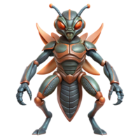 beautiful creative Alien insect creature, chitinous armor, multiple limbs authentic png