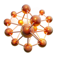 beautiful creative A network of interconnected, glowing orbs, pulsating with a warm, bioluminescent light, resembling a complex neural network. Bio-Art style detailed png
