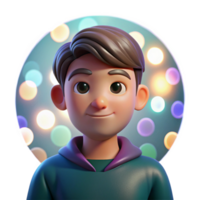 serene minimalist Portrait of a person with a bokeh effect, blurred lights in the background, bokeh photography style high resolution png
