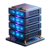 wonderful traditional A server rack with glowing LEDs and intricate cabling, dark and moody lighting, industrial style high resolution png