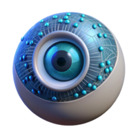 elegant vintage A single human eye reflecting a complex network of binary code, dramatic chiaroscuro lighting, digital art style premium png