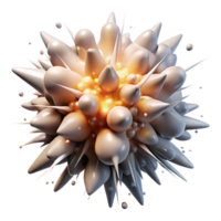 serene artistic Exploding particles of light forming a dynamic, asymmetrical composition, with a high-contrast chiaroscuro lighting, in a futuristic, abstract expressionist style genuine png