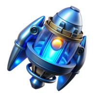 magnificent contemporary Spaceship engine, powerful, glowing blue exclusive png