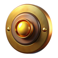 vibrant abstract Doorbell button, illuminated, brass authentic png