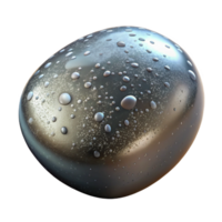 stunning artistic A smooth river stone, speckled with various minerals, wet and glistening, reflecting light, realistic style premium png