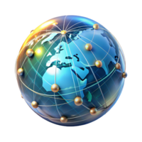 magnificent minimalist A holographic projection of a world map, displaying real-time data streams, illuminated by a dynamic, shifting light, in a data visualization style high resolution png