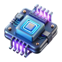 vibrant artistic Cyberpunk data chip, glowing circuitry, intricate design professional png