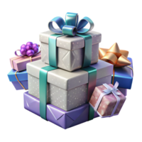 extraordinary minimalist Gift Box Stacked Presents Holiday Transparent authentic png