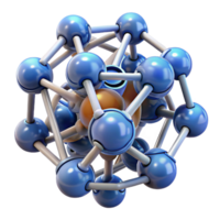 vibrant contemporary A group of nanobots assembling a complex molecular structure, illuminated by a microscopic light source, in a scientific illustration style genuine png