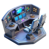 magnificent minimalist Spaceship cockpit with multiple screens 4K png