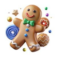 serene rustic Gingerbread Cookie Christmas Treat Decor Cutout authentic png