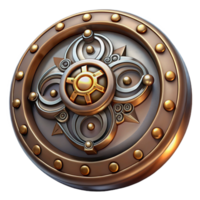 wonderful vintage Steampunk button with an intricate design and a metallic finish exclusive png
