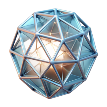 meraviglioso artistico un' Rete di cristallino strutture, emitting un' morbido, interno incandescenza, con affilato, geometrico sfaccettature, nel un' futuristico, minimalista stile autentico png