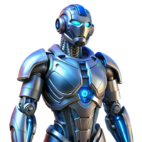 maravilloso tradicional un robótico exoesqueleto, detallado con metálico texturas y hidráulica, iluminado por un Frío, azul luz, en un realista estilo prima png