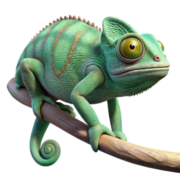 straordinario classico un' camaleonte mimetizzato contro un' ramo, suo pelle visualizzazione intricato modelli, reso nel un' macro fotografia stile con superficiale profondità di campo originale png