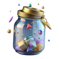 serene classic Glass Jar Mason Jar Isolated Food Storage premium png