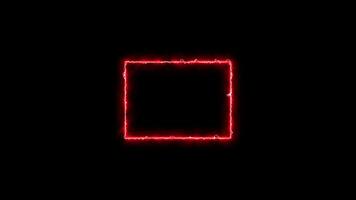 a red square animation on a black background video