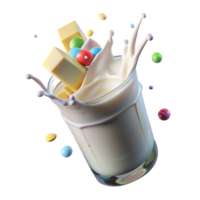 beautiful creative Glass of Milk Splash Isolated for Dairy Advertisements genuine png