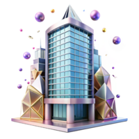 impressive minimalist Glass Skyscraper Facade Architectural Design Isolated genuine png