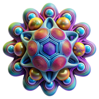 magnificent traditional An abstract representation of human consciousness, using intricate patterns and vibrant colors, with a psychedelic, visionary style original png