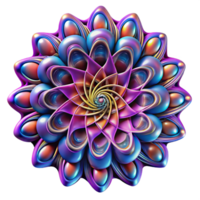stunning classic A complex, fractal pattern, with a deep, saturated color palette, in a psychedelic style authentic png