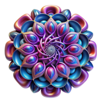 dramático clássico uma complexo, fractal padrão, com uma profundo, saturado cor paleta, dentro uma psicodélico estilo genuíno png