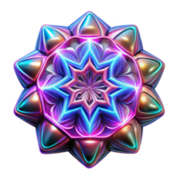 deslumbrante artístico uma luminoso, fractal padrão, com uma brilhante, néon luz, dentro uma psicodélico estilo Alto resolução png