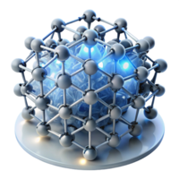sereno criativo uma enxame do nanobots montagem uma complexo estrutura, iluminado de uma focado viga do branco luz, microscópico fotografia estilo Prêmio png