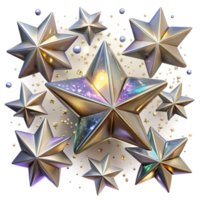 dramatic traditional Glimmering Starfield Pattern Transparent for Decorative Backgrounds premium png