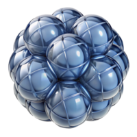 stunning contemporary A series of overlapping, transparent spheres, each containing a unique geometric pattern, in a cool, monochromatic color palette genuine png