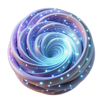 extraordinario minimalista un campo de brillante partículas, arremolinándose y bailando en un caótico aún armonioso patrón, iluminado por un suave, ambiente ligero 4k png