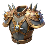 elegant contemporary Steampunk shoulder armor with spikes and intricate metalwork high quality png