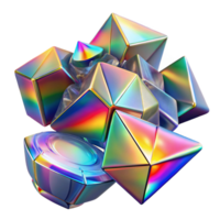 dramatic modern Shattered fragments of glass reflecting rainbow light, with a bright, dynamic lighting, in a cubist style detailed png