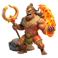 magnificent abstract A powerful Polynesian Maui, wielding his magical fishhook, battling a colossal lava monster under the vibrant light of a tropical sunset, Polynesian tattoo art style exclusive png