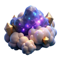 magnificent minimalist Glowing Nebula Cloudscape Transparent for Game Assets genuine png