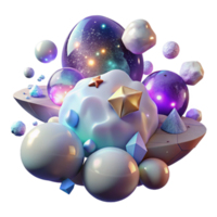 impressive abstract Glowing Nebula Scene Isolated for Digital Illustrations detailed png