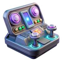 extraordinary abstract A futuristic control panel with glowing buttons and intricate displays, illuminated by dynamic, flashing lights, sci-fi style authentic png
