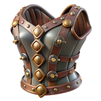 serene traditional Steampunk corset with leather buckles and metallic rivets high resolution png
