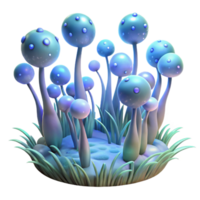 magnificent rustic A field of bioluminescent alien plants, swaying gently in the breeze on a distant planet. Soft, magical lighting, fantasy art style genuine png