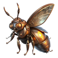 stunning abstract A steampunk insect, a metallic beetle with intricate clockwork wings and glowing amber eyes, lit by a soft, diffused light in a fantasy art style professional png
