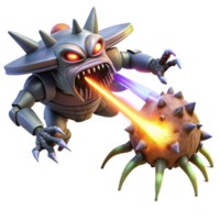 elegant artistic A spaceship battles a giant space creature, laser fire illuminates the scene, dramatic lighting, cinematic style premium png