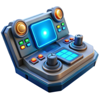 magnificent traditional A futuristic control panel with glowing buttons and intricate displays, illuminated by dynamic, flashing lights, sci-fi style professional png