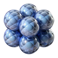 vibrant traditional A series of overlapping, transparent spheres, each containing a unique geometric pattern, in a cool, monochromatic color palette exclusive png