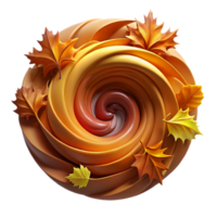 serene abstract A swirling vortex of autumn leaves in warm hues, dynamic lighting, abstract art style exclusive png